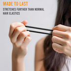 High Elastic Hair Bands, Seamless Soft Hold, Black, Pack of 50