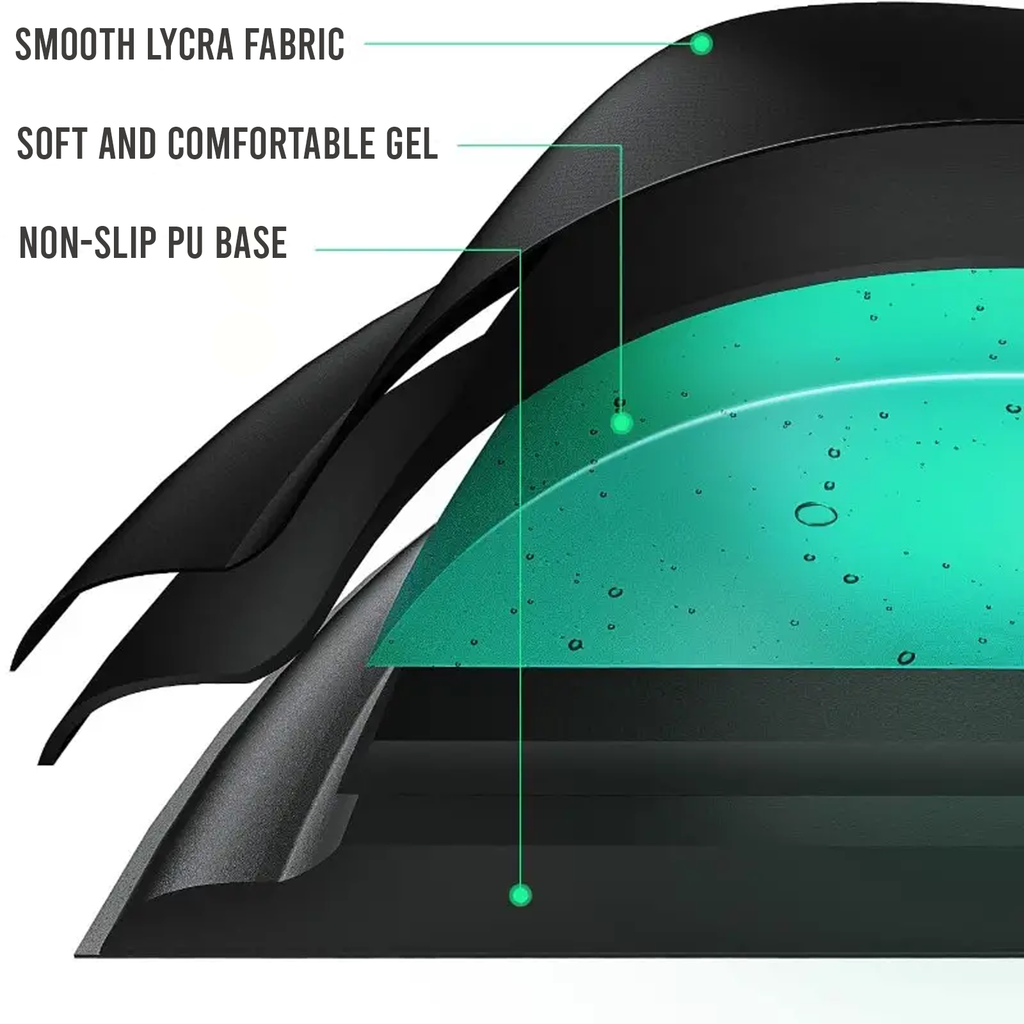Ergonomic Mouse Pad with Wrist Support, Memory Foam Design, Black, Pack of 1
