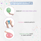 Pastel Latex Balloons with Pink Ribbon, 12 Inch, Pack of 30