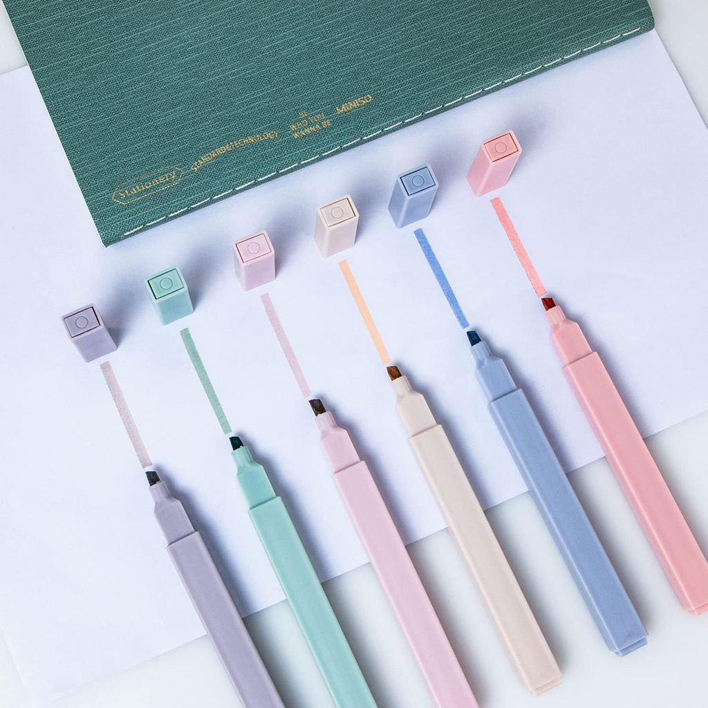 Doodle Highlighters, Soft Tip Pastel Markers, Pack of 6