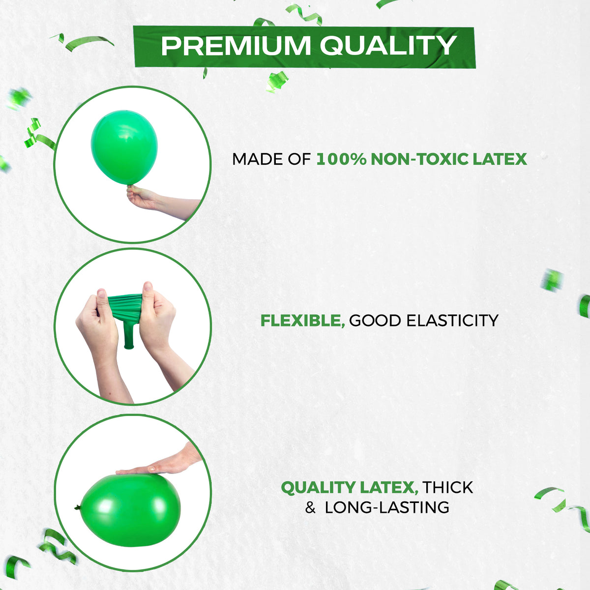 Birthday Balloon Decoration Set, Green, 16 Balloons