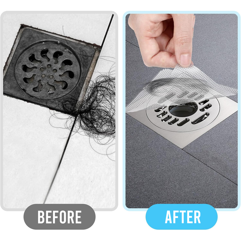 Hair Catcher Drain Stickers, Easy Use Shower Hair Blocker, Pack of 50
