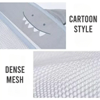 Shark Bath Toy Organizer, Hanging Mesh Storage Net, Grey, Pack of 1