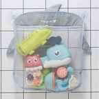 Shark Bath Toy Organizer, Hanging Mesh Storage Net, Grey, Pack of 1