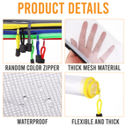 A4 Zipper Pocket File Bags, Clear Storage Pouches, 1 Pair