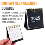 Flip Page Mini Desk Calendar with Memo Pad, Geometric Design, 2025