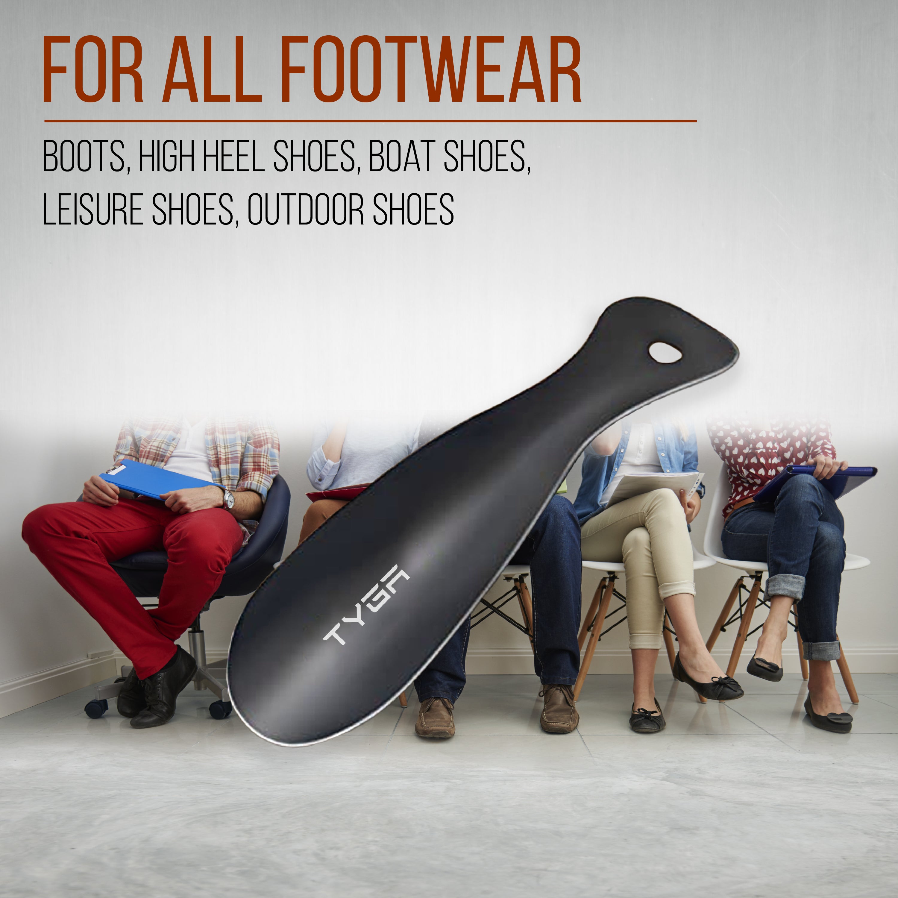 Short Metal Shoe Horn, 19cm