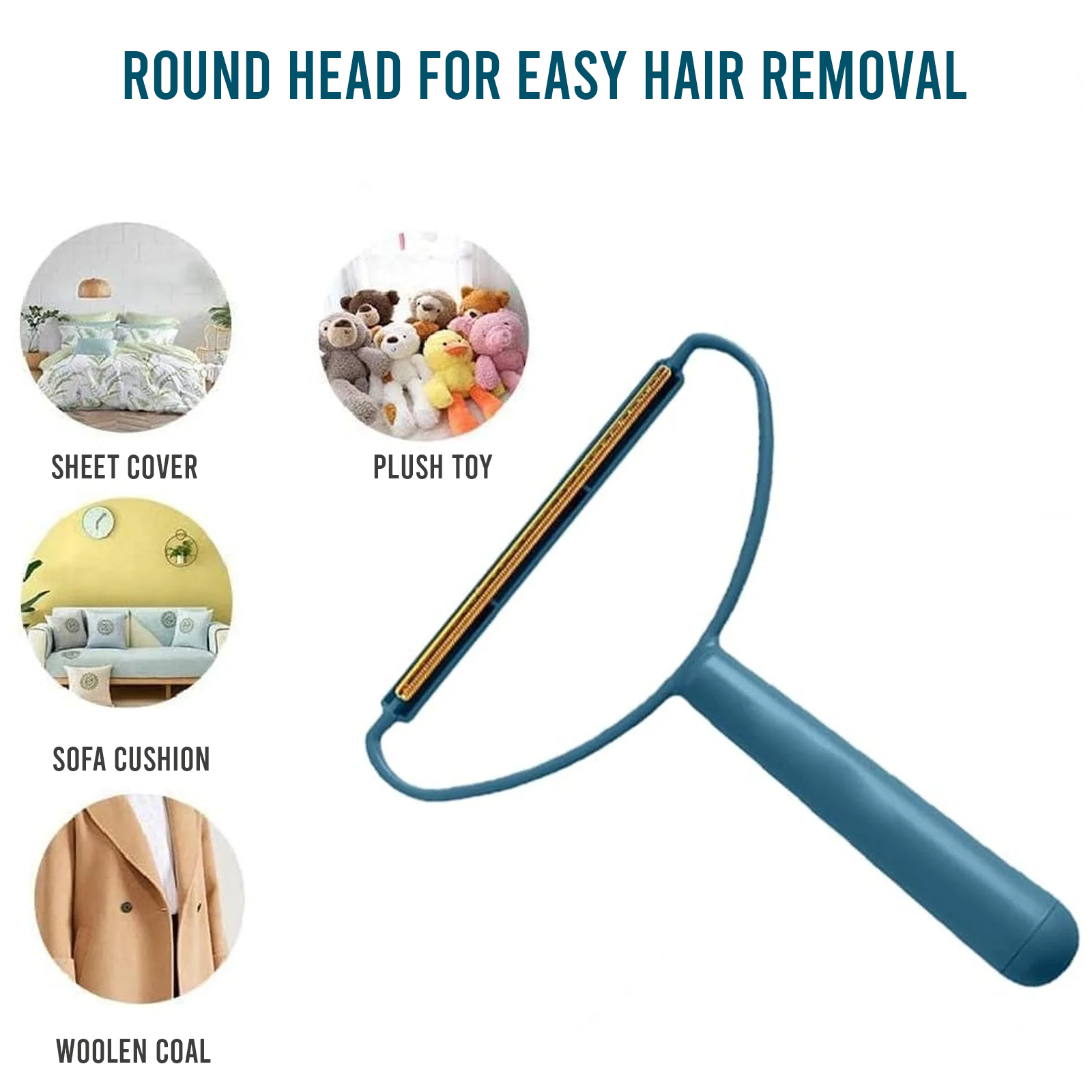 2-in-1 Pet Hair Remover, Dual Sided Fabric Scraper & Lint Brush