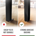 Silent Chair Leg Protectors, Anti Slip Noise Reducing Pads, Black, Pack of 30