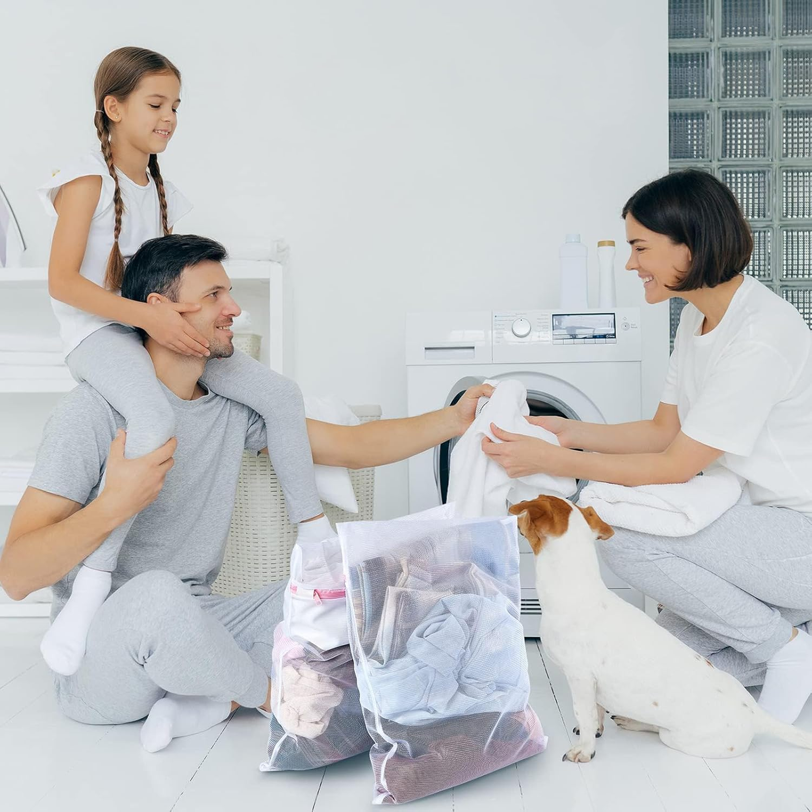 Polyester Mesh Laundry Bag with Zipper, Wash Protection