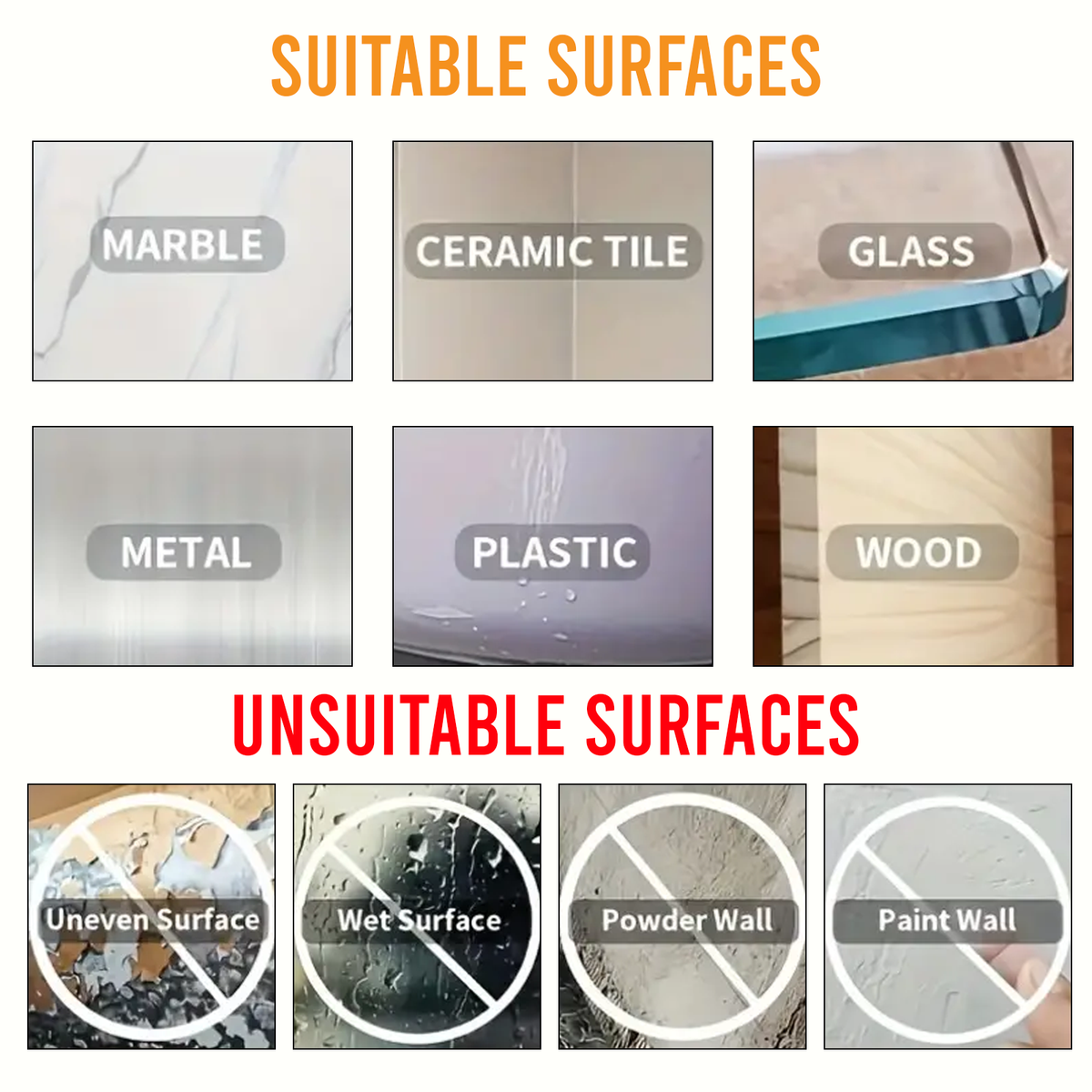 Transparent Double-Sided Mounting Tape, Strong Adhesive, Pack of 50