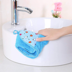 Coral Fleece Fingertip Towels with Hanging Loop, Soft & Absorbent, Pack of 3