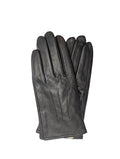Women’s Leather Gloves, 3 Point Stitch, Polyester Lining, Black