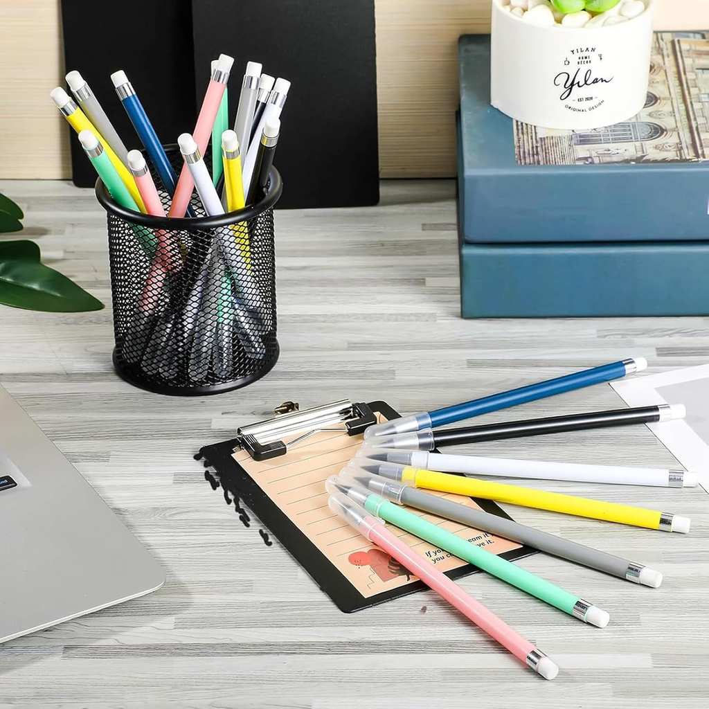 Pencils with Eraser, Reusable Inkless Design, Pack of 6