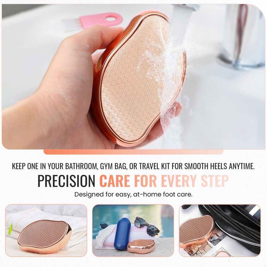 Nano Glass Foot File, Callus & Hard Skin Remover, Rose Gold