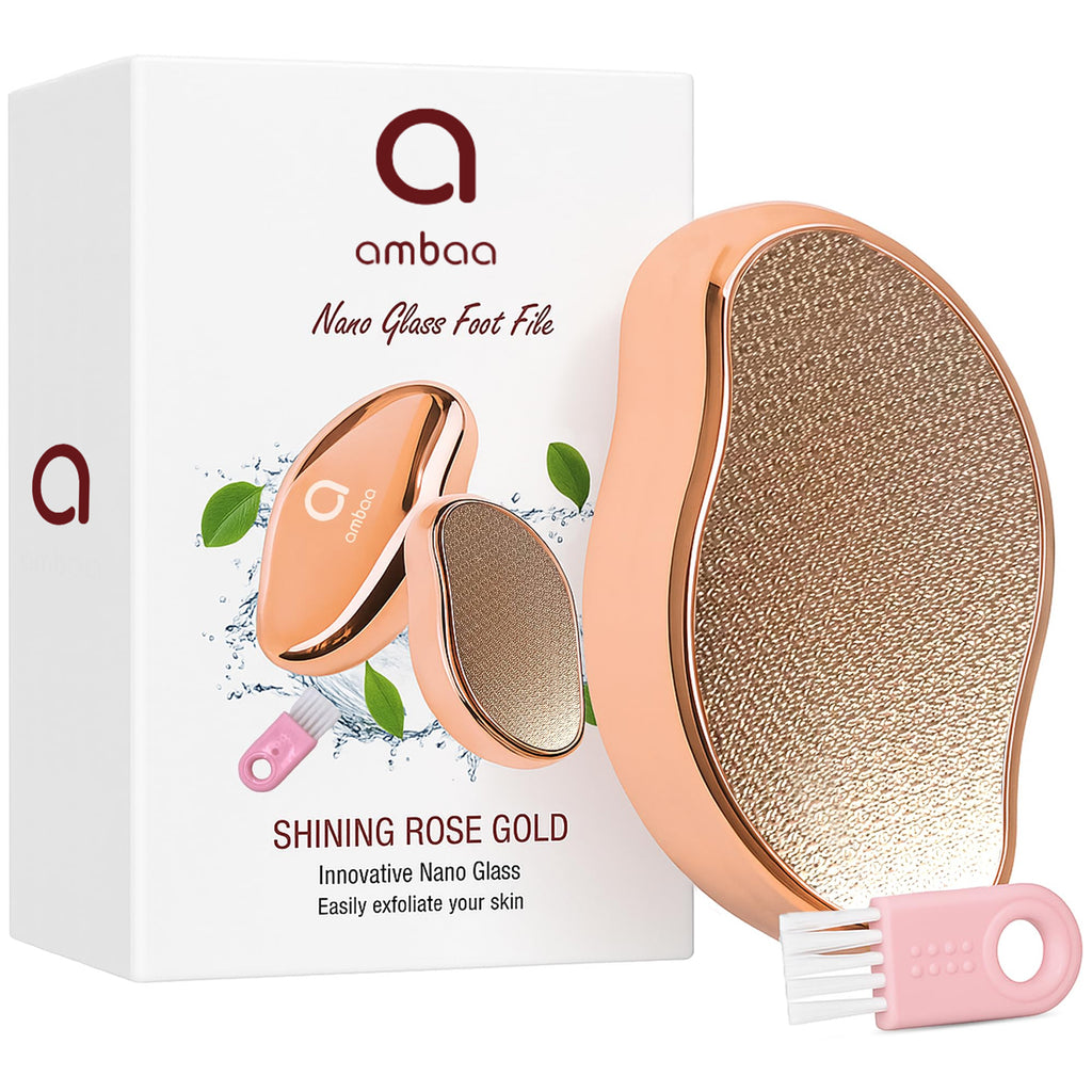 Nano Glass Foot File, Callus & Hard Skin Remover, Rose Gold