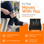 Ankle Support Brace with Adjustable Strap, Compression Stability Sleeve, Black