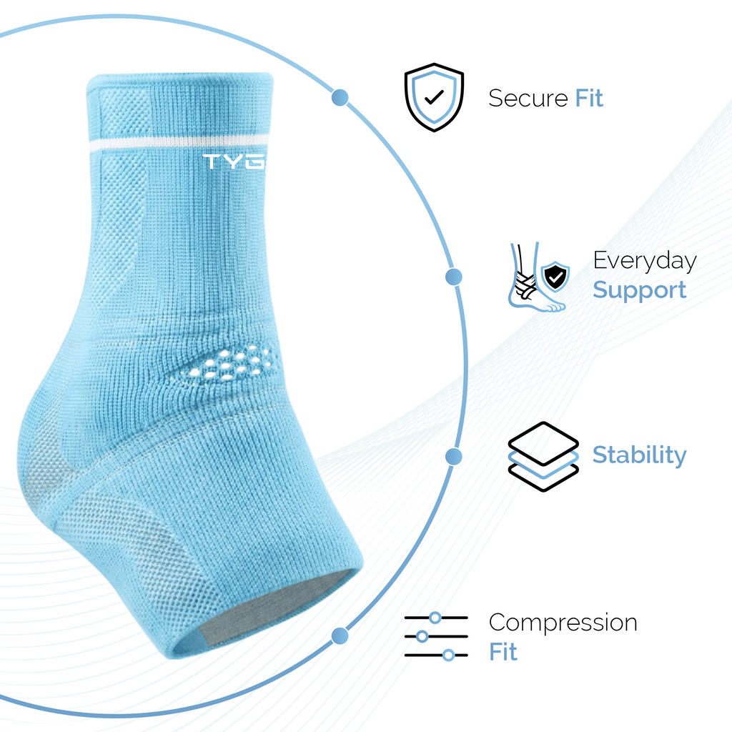 Ankle Support Brace with Adjustable Strap, Compression Stability Sleeve