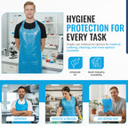 Disposable Polythene Protective Aprons, Flat Pack