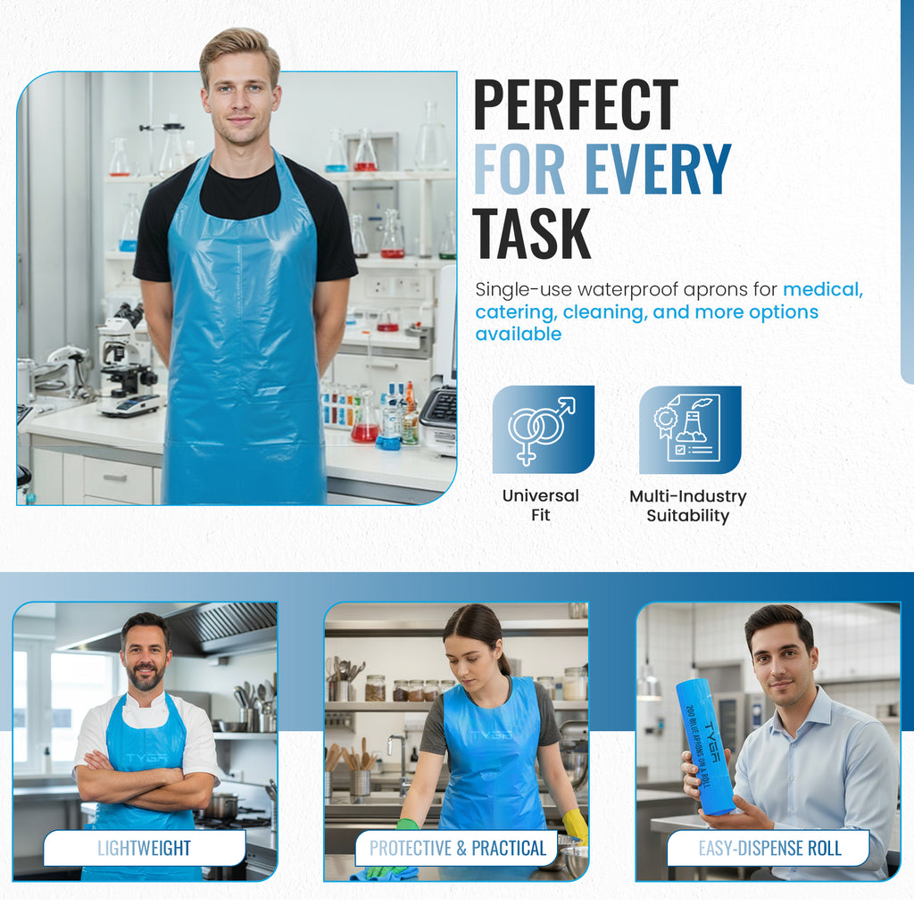 Disposable Polythene Protective Aprons, On a Roll