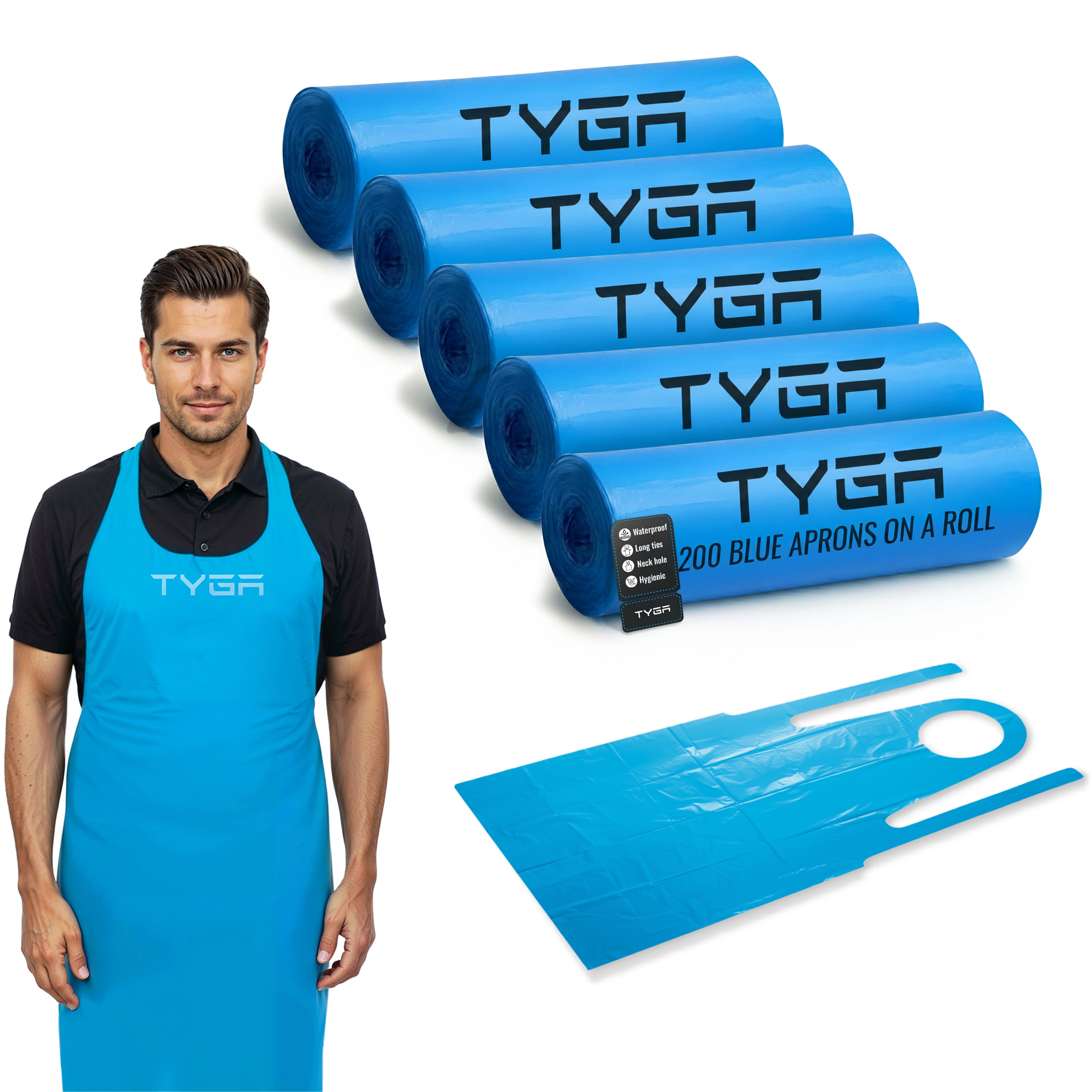Disposable Polythene Protective Aprons, On a Roll