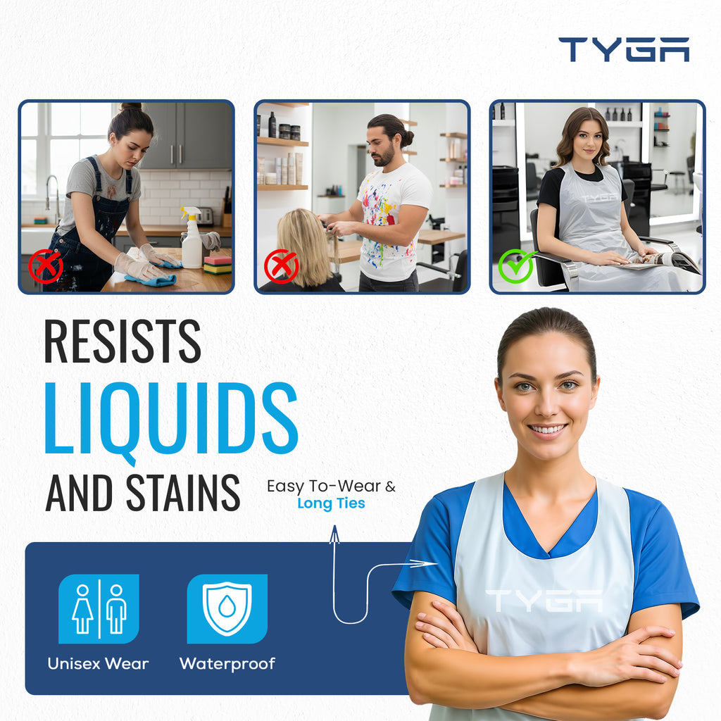 Disposable Polythene Protective Aprons, Flat Pack