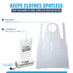Disposable Polythene Protective Aprons, Flat Pack