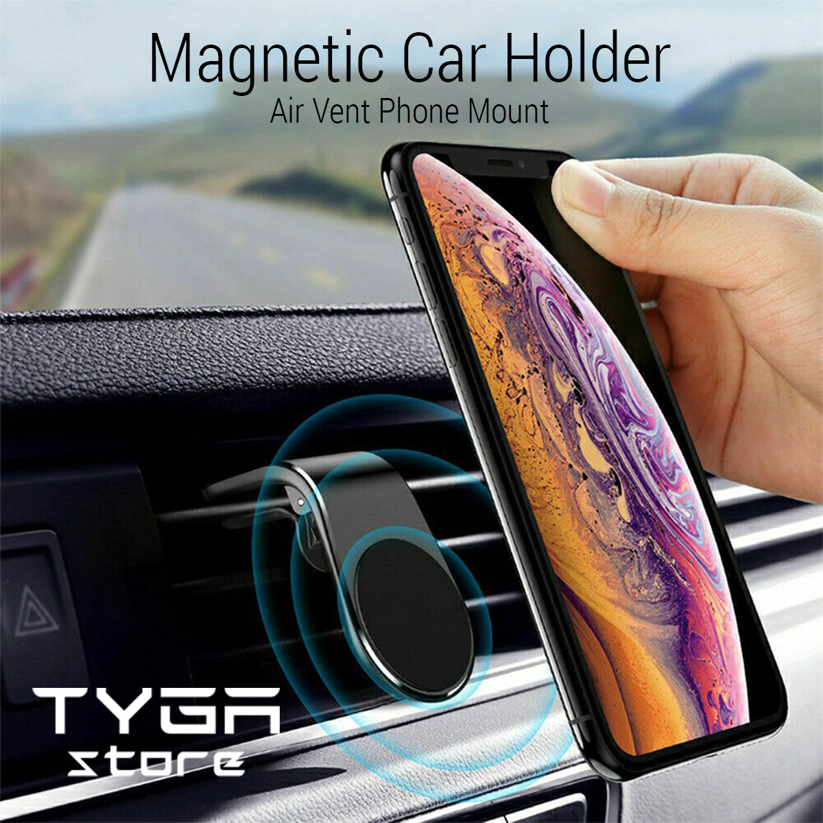 Magnetic Car Phone Holder, Air Vent Clip Mount