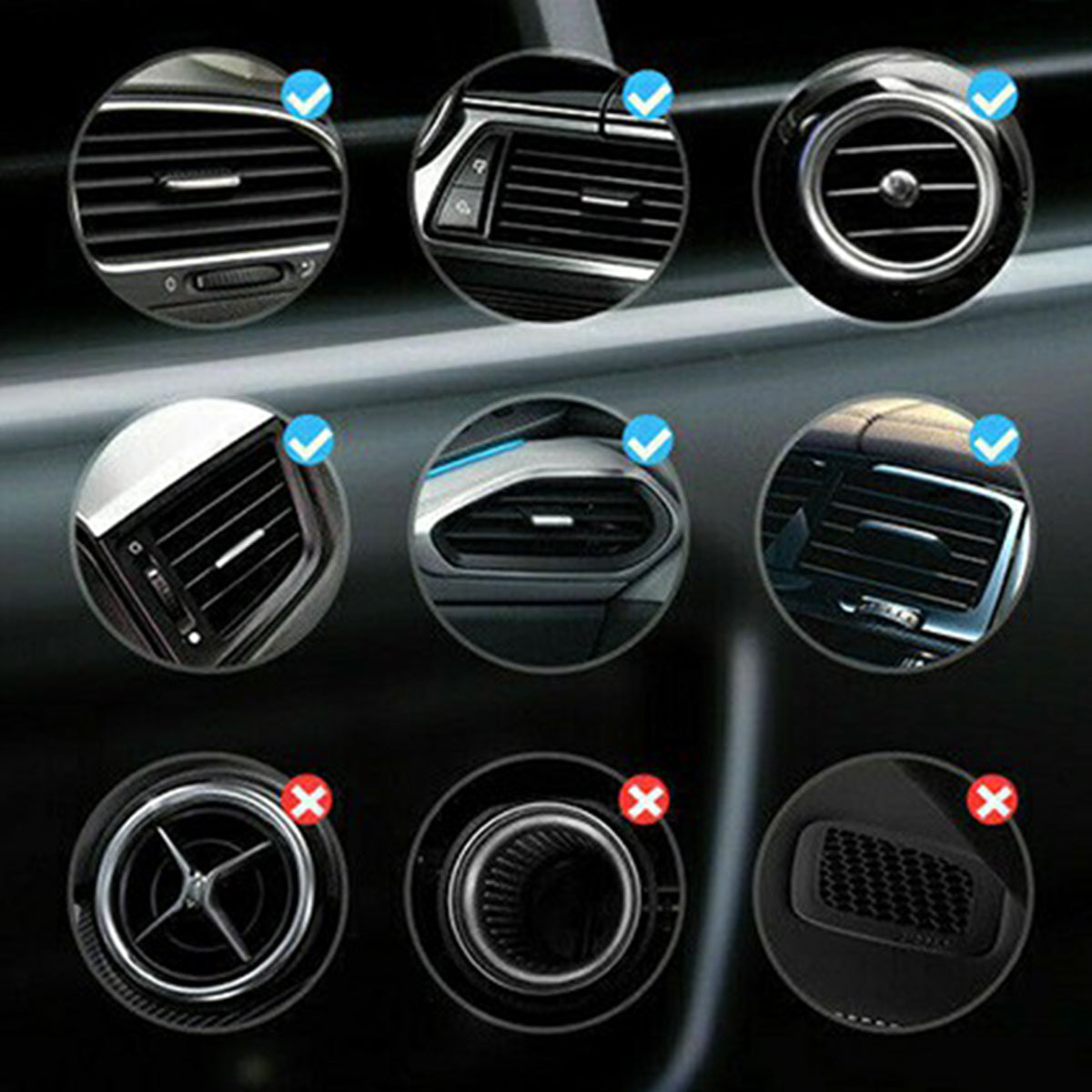 Magnetic Car Phone Holder, Air Vent Clip Mount