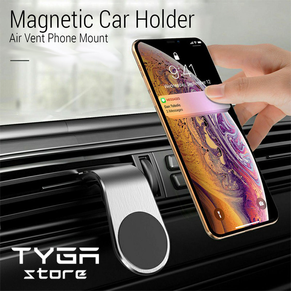 Magnetic Car Phone Holder, Air Vent Clip Mount