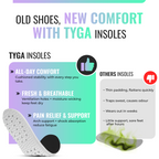 Breathable Memory Foam Insoles, Super Soft Comfort, Shock Absorption