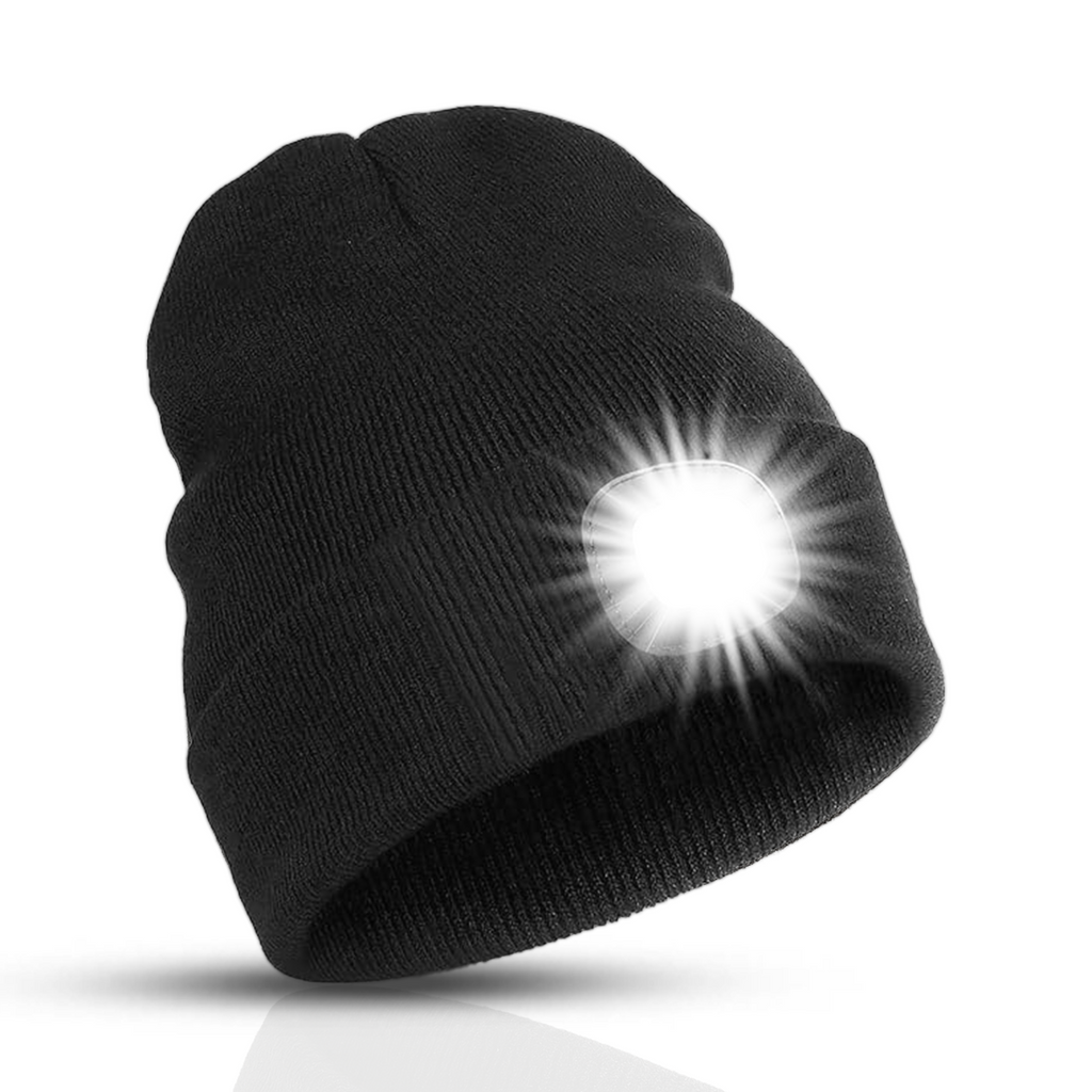 LED Beanie Hat, Rechargeable USB Light
