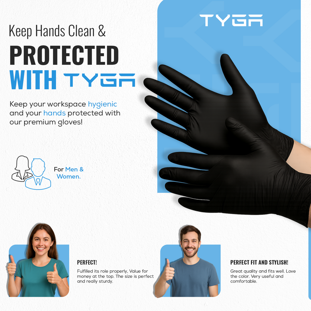 Nitrile Gloves, Disposable Latex & Powder Free