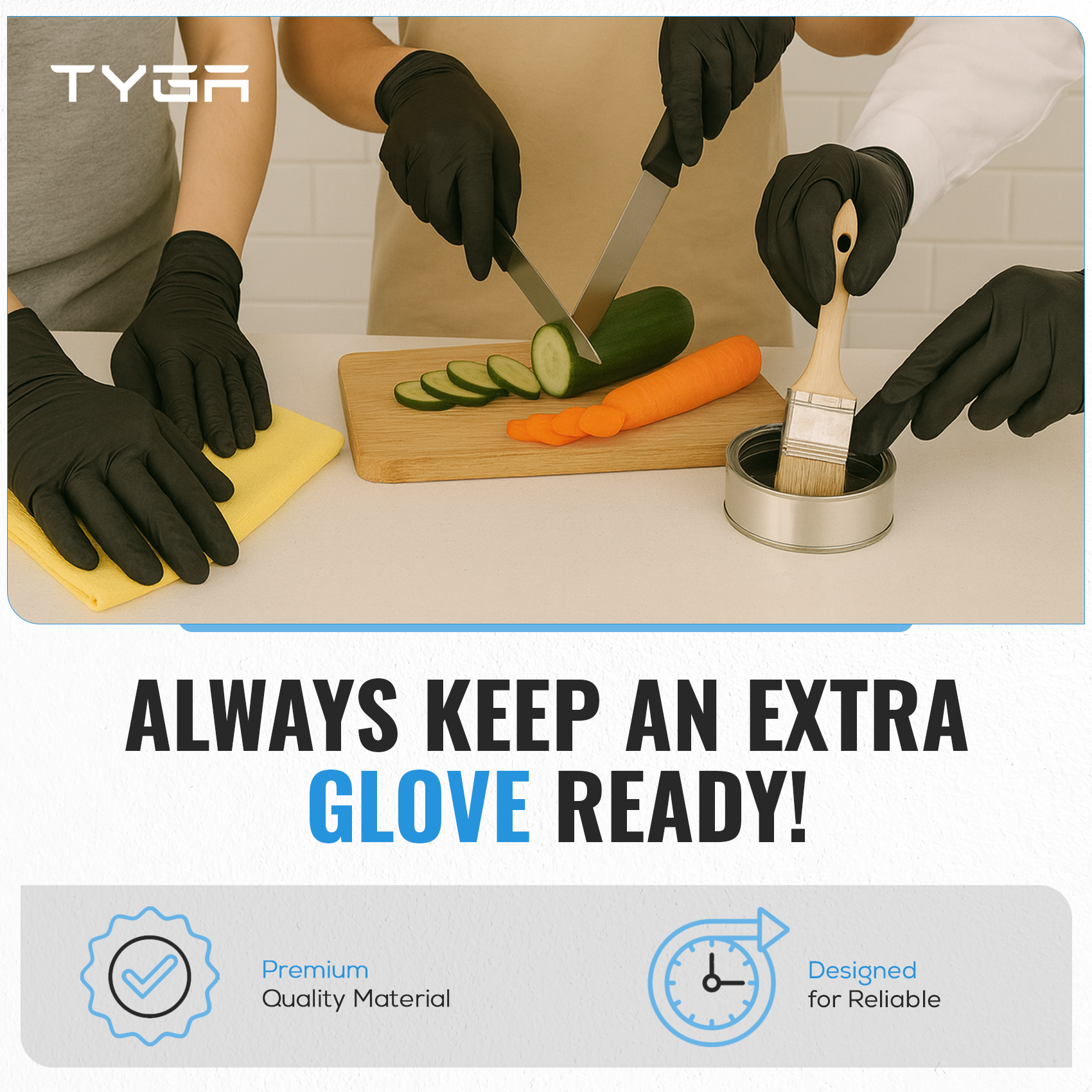Nitrile Gloves, Disposable Latex & Powder Free