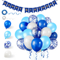 Birthday Balloon Decoration Set, Blue, 16 Balloons