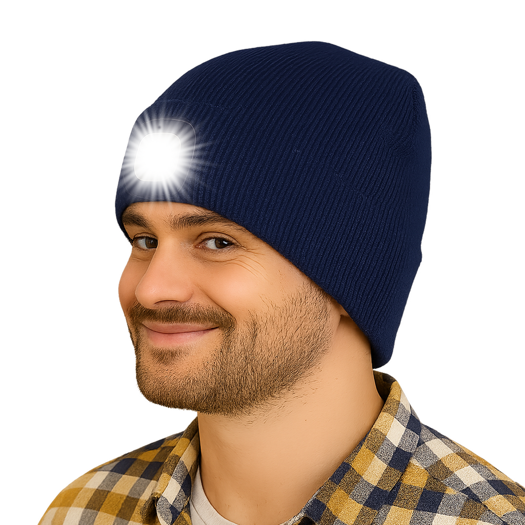 LED Beanie Hat, Rechargeable USB Light