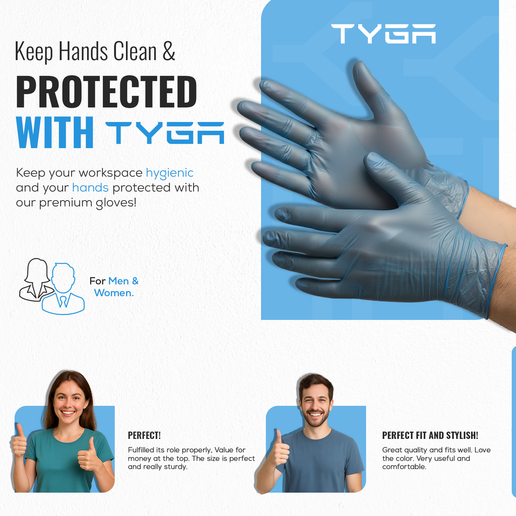 Vinyl Gloves, Disposable Latex Free
