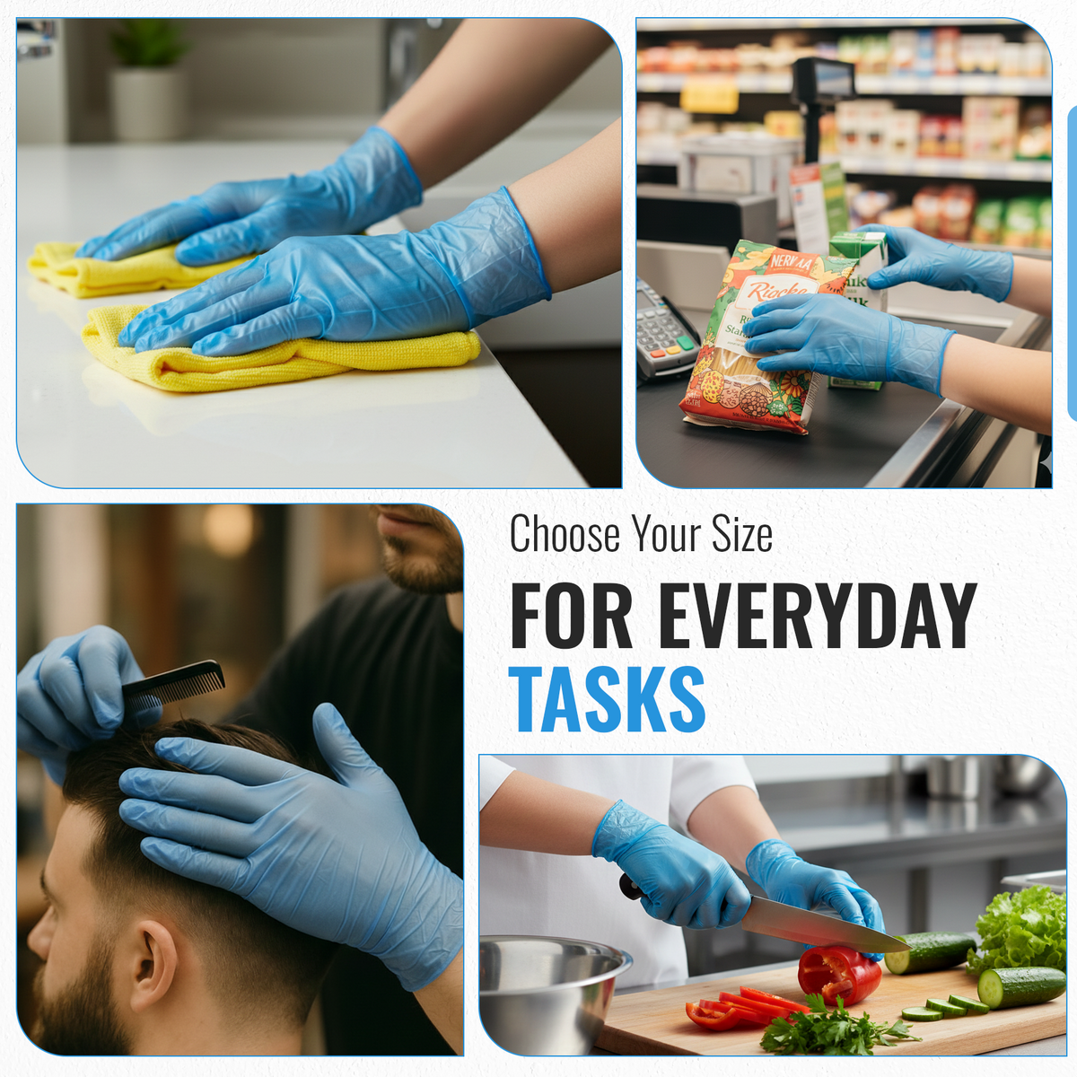 Vinyl Gloves, Disposable Latex Free