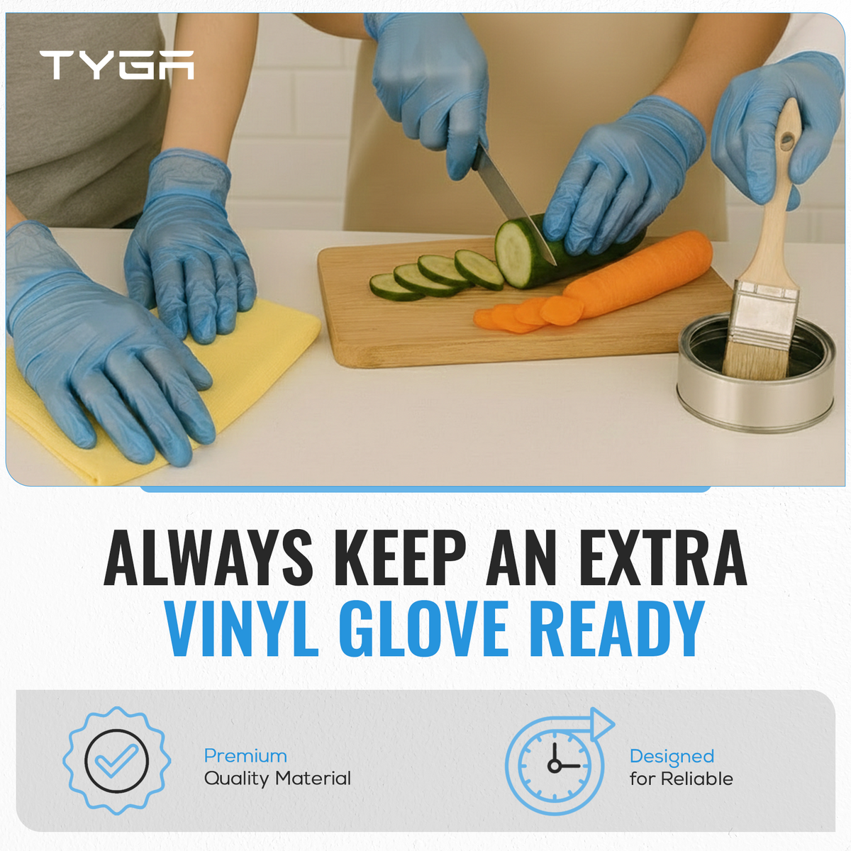 Vinyl Gloves, Disposable Latex Free