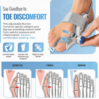 Bunion Corrector with Adjustable Knob, Toe Alignment & Pain Relief, Grey