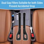 Car Seat Gap Filler & Organiser, Debris Blocking Design, Black, 1 Pair