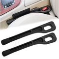 Car Seat Gap Filler & Organiser, Debris Blocking Design, Black, 1 Pair