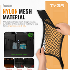 Elastic Car Boot Cargo Net, Mesh Storage Organiser, Black, 50 × 25cm