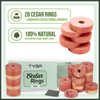 Cedar Wood Rings, Natural Moth Repellent, Pack of 28