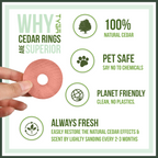 Cedar Wood Rings, Natural Moth Repellent, Pack of 56