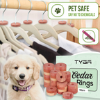 Cedar Wood Rings, Natural Moth Repellent, Pack of 56