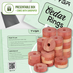 Cedar Wood Rings, Natural Moth Repellent, Pack of 56