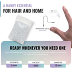 Mini Hair Elastic Bands for Braids, Pack of 1,000