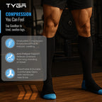 Compression Socks, 2 Pairs with Shoehorn