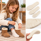 Children’s Lambswool Blend Insoles, Latex Foam Backing, Natural